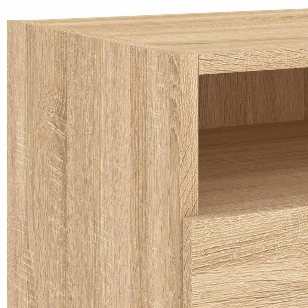 Noćni ormarić s LED svjetlima boja hrasta sonome 40x39x37 cm