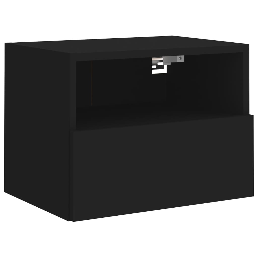 Zidni TV ormarići 2 kom crni 40 x 30 x 30 cm konstruirano drvo