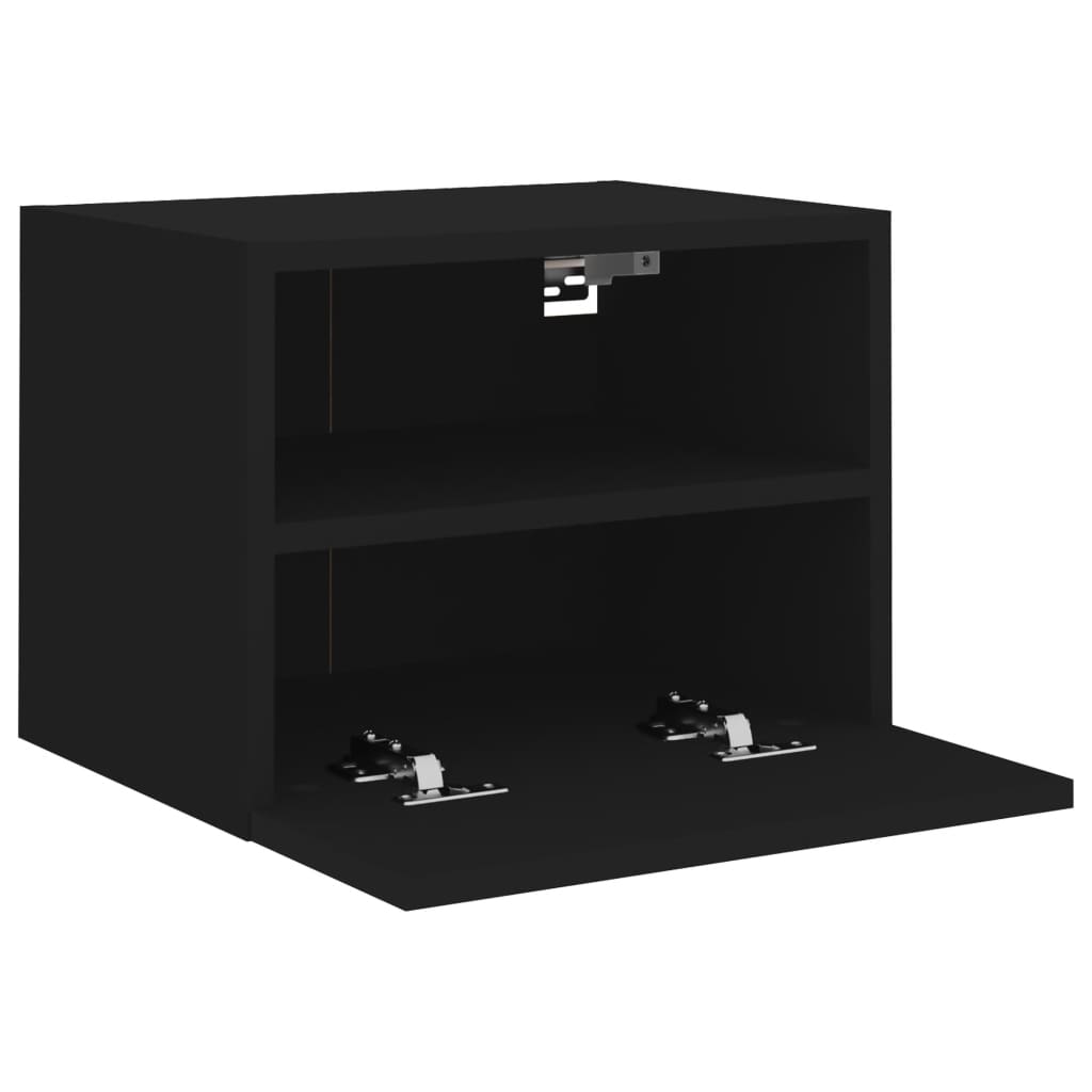 Zidni TV ormarići 2 kom crni 40 x 30 x 30 cm konstruirano drvo