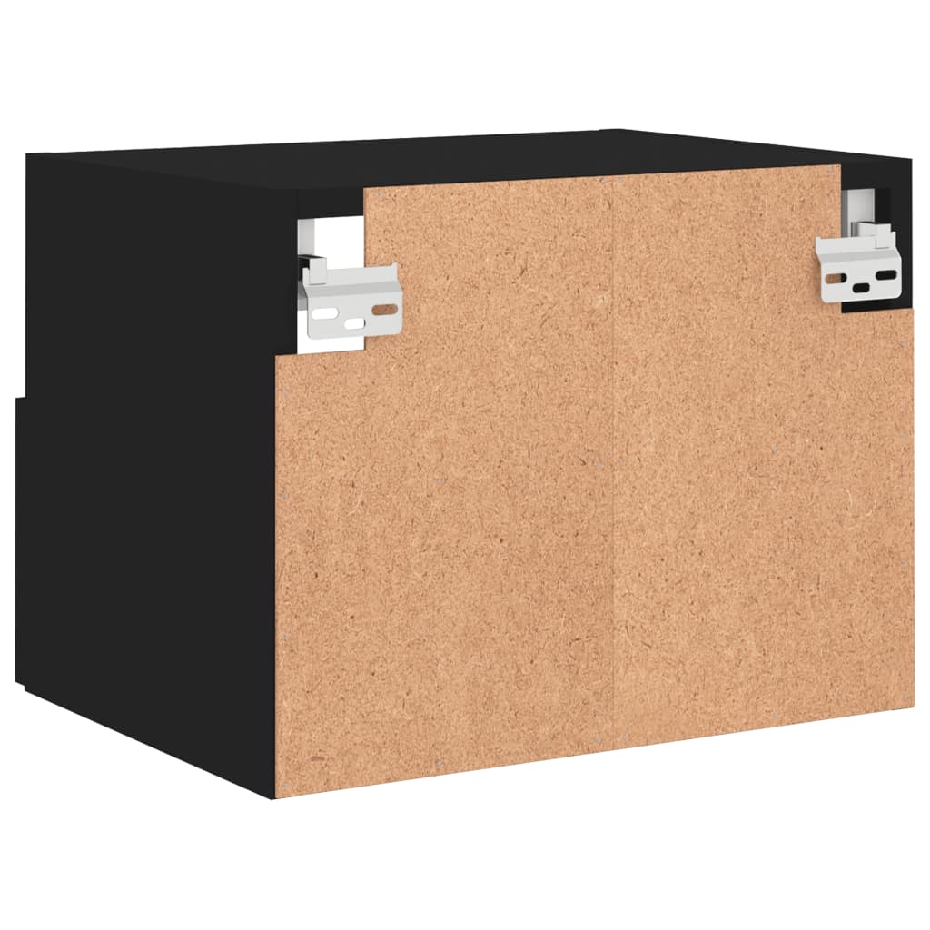 Zidni TV ormarići 2 kom crni 40 x 30 x 30 cm konstruirano drvo