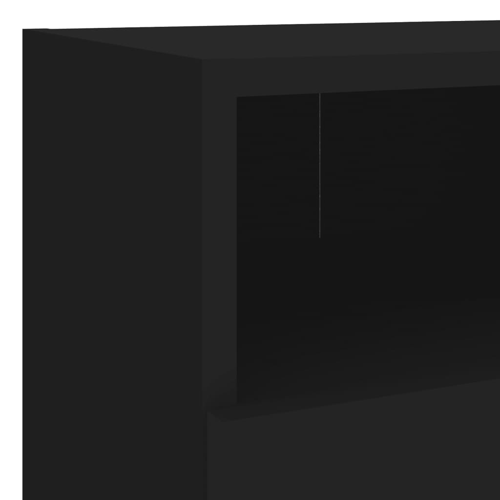 Zidni TV ormarići 2 kom crni 40 x 30 x 30 cm konstruirano drvo