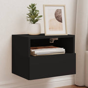 Zidni TV ormarići 2 kom crni 40 x 30 x 30 cm konstruirano drvo