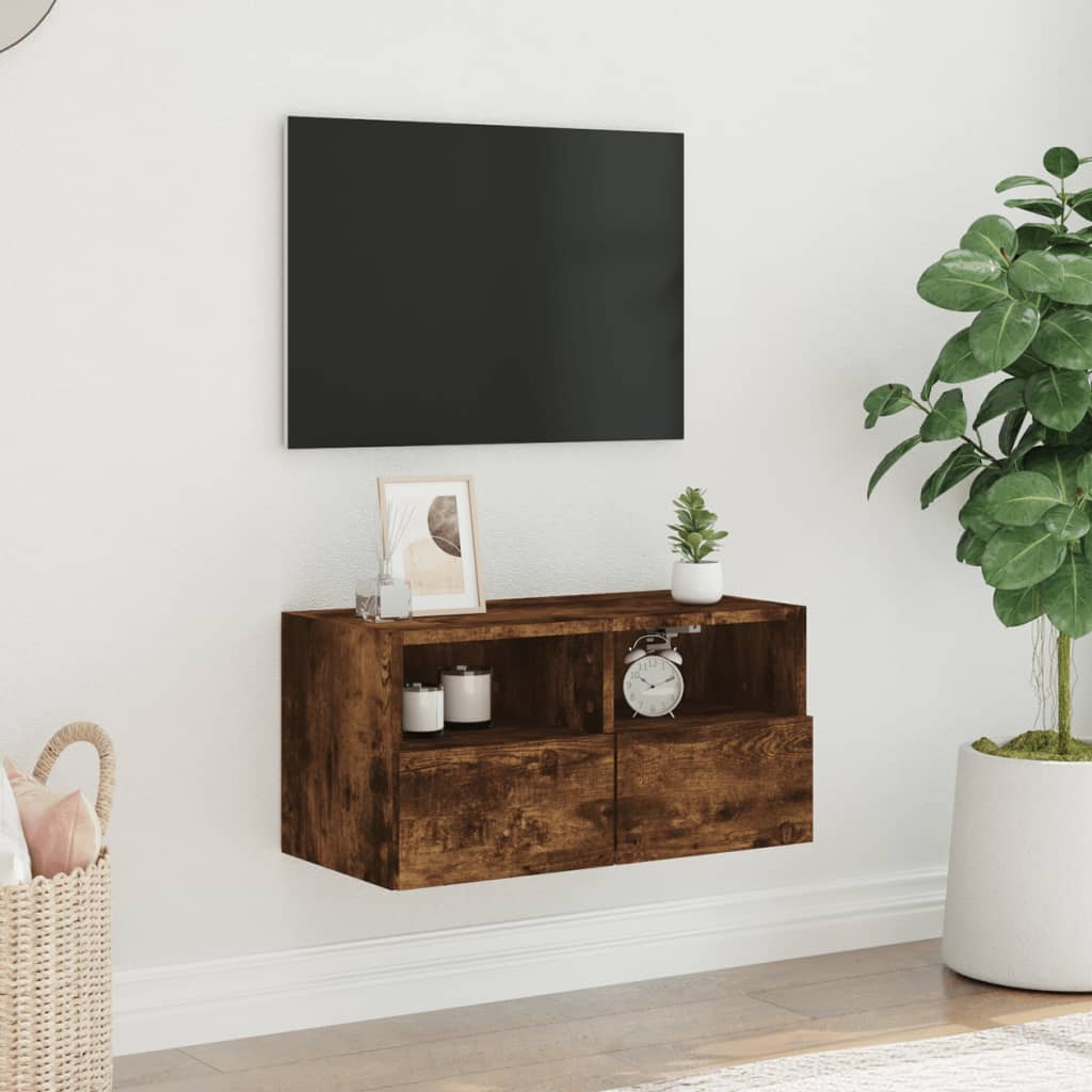 Zidni TV ormarić boja dimljenog hrasta 60 x 30 x 30 cm drveni