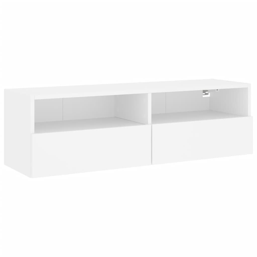 Zidni TV ormarić bijeli 100 x 30 x 30 cm od konstruiranog drva