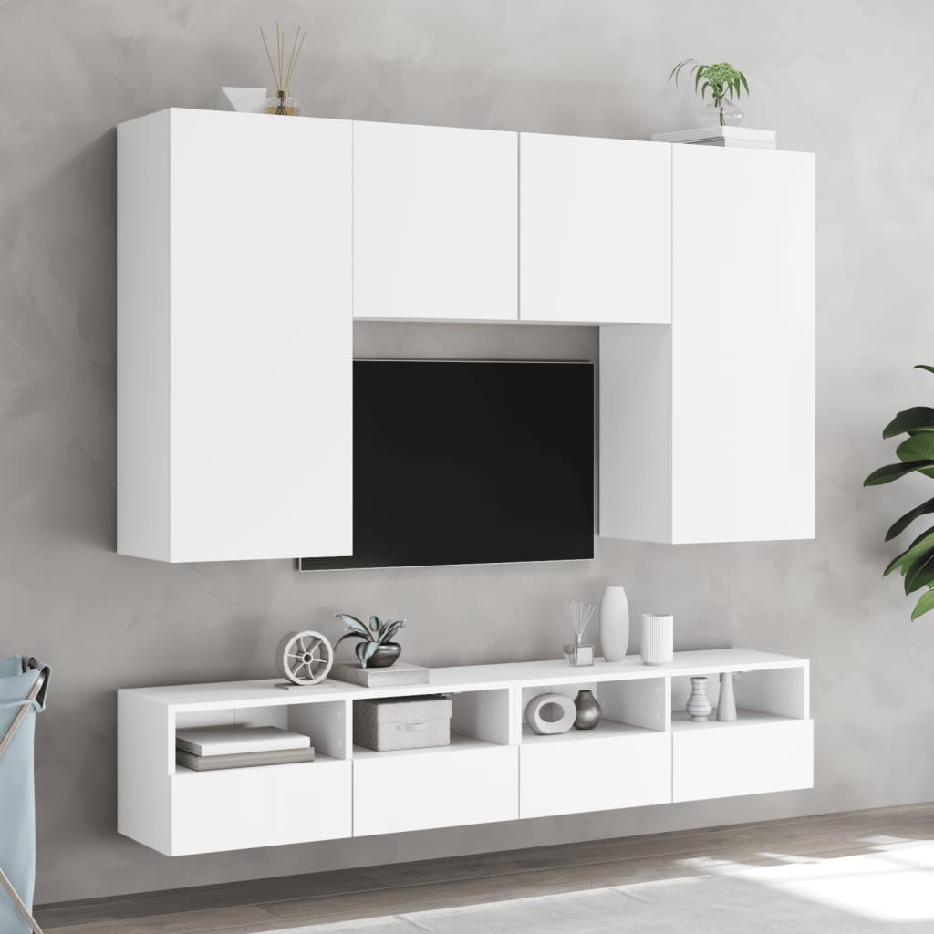 Zidni TV ormarić bijeli 100 x 30 x 30 cm od konstruiranog drva