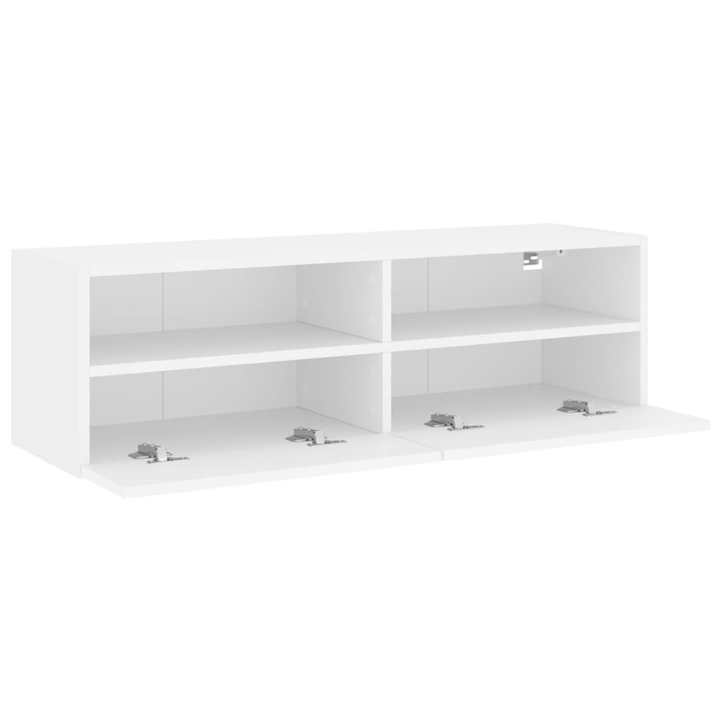 Zidni TV ormarić bijeli 100 x 30 x 30 cm od konstruiranog drva