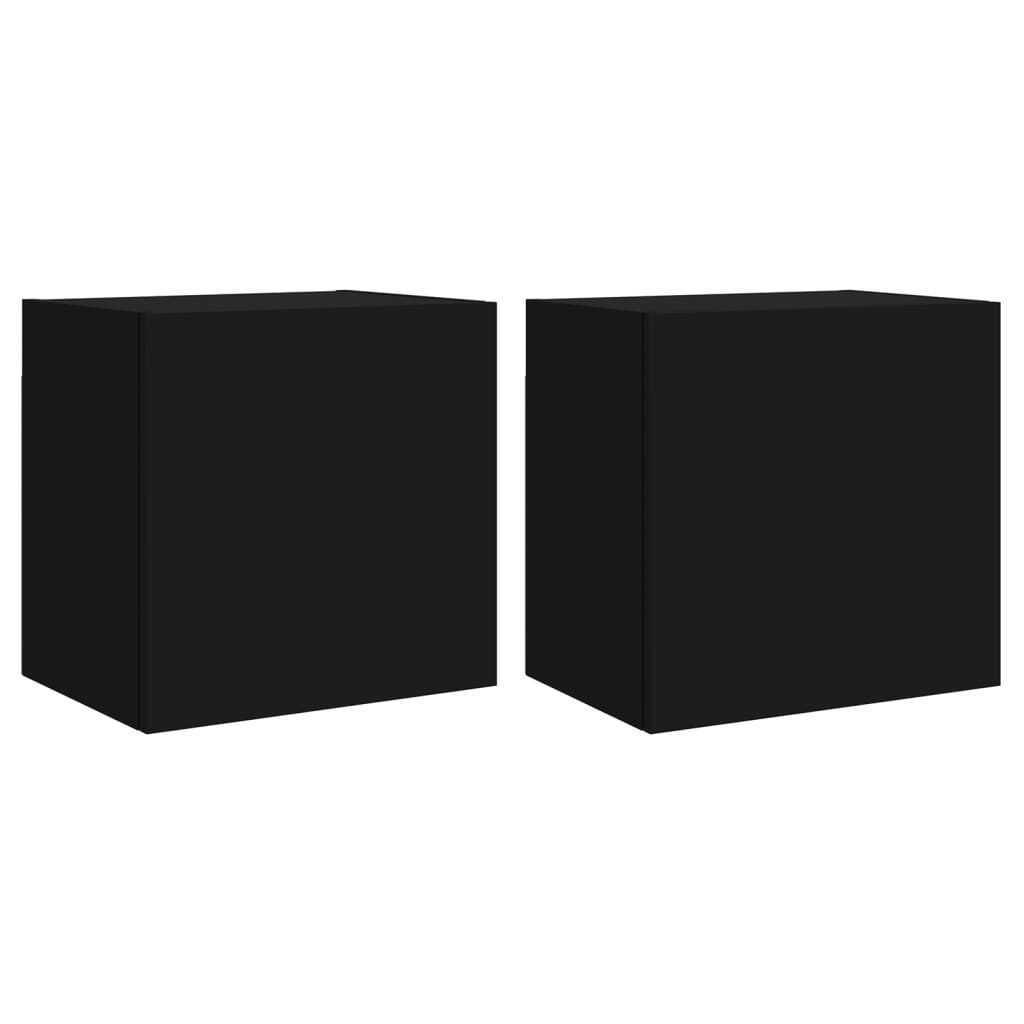 Zidni TV ormarići 2 kom crni 40,5x30x40 cm konstruirano drvo