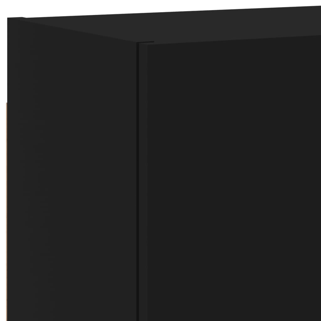 Zidni TV ormarići 2 kom crni 40,5x30x40 cm konstruirano drvo