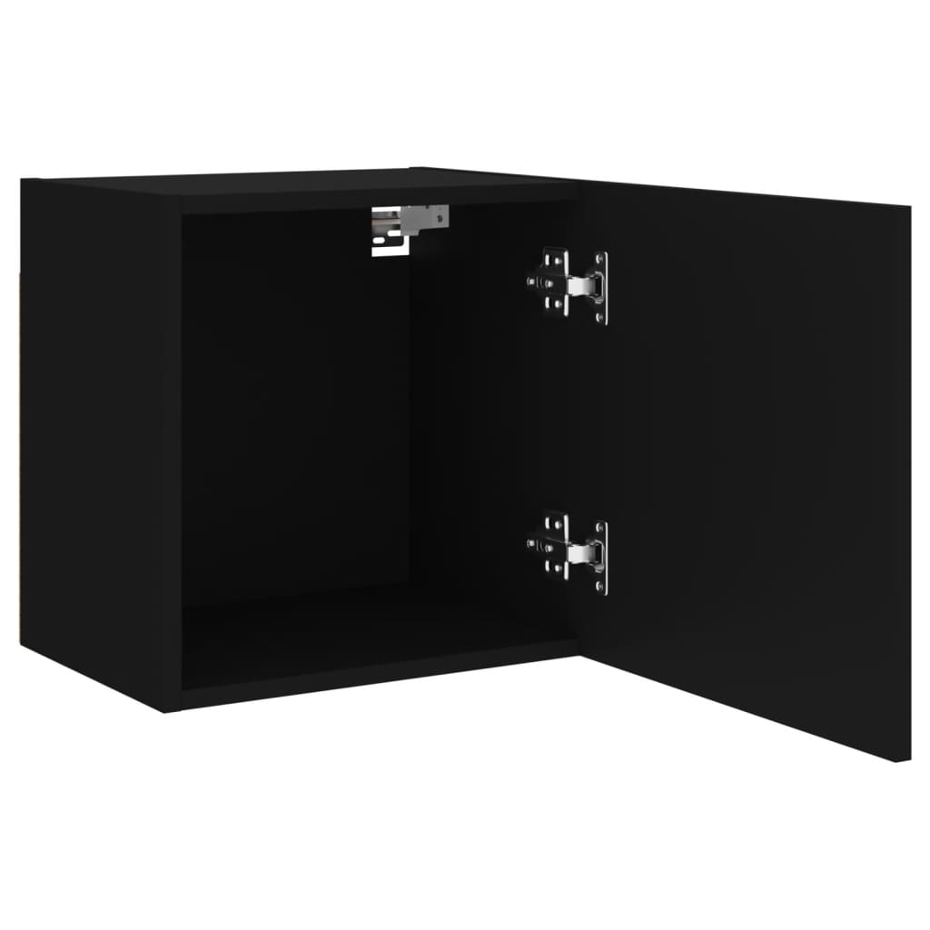 Zidni TV ormarići 2 kom crni 40,5x30x40 cm konstruirano drvo