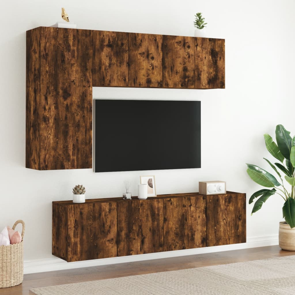Zidni TV ormarić boja dimljenog hrasta 60x30x41 cm