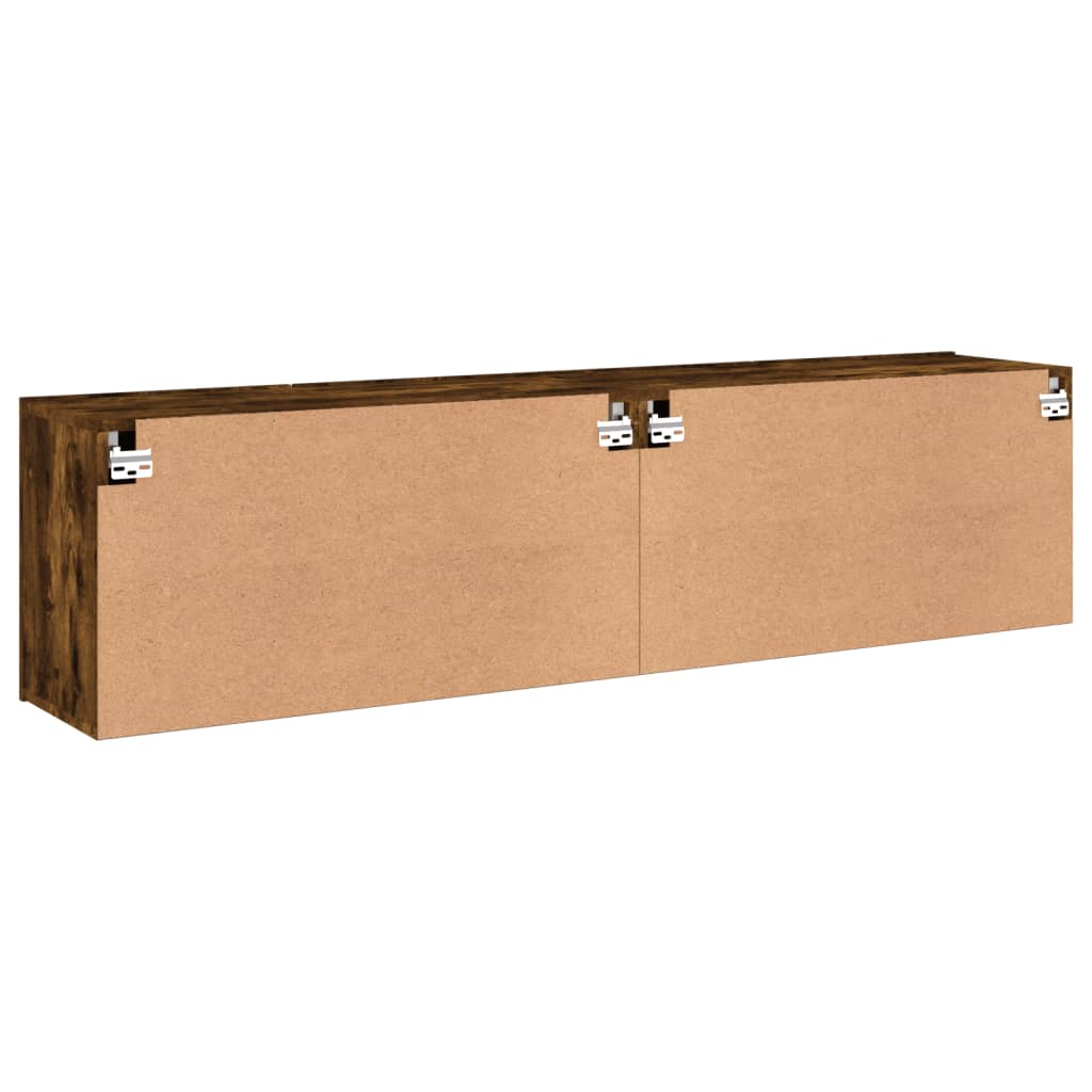 Zidni TV ormarići 2 kom boja dimljenog hrasta 80x30x41 cm