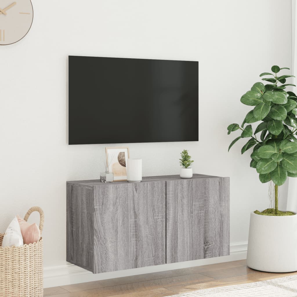 Zidni TV ormarić boja sivog hrasta sonome 80x30x41 cm