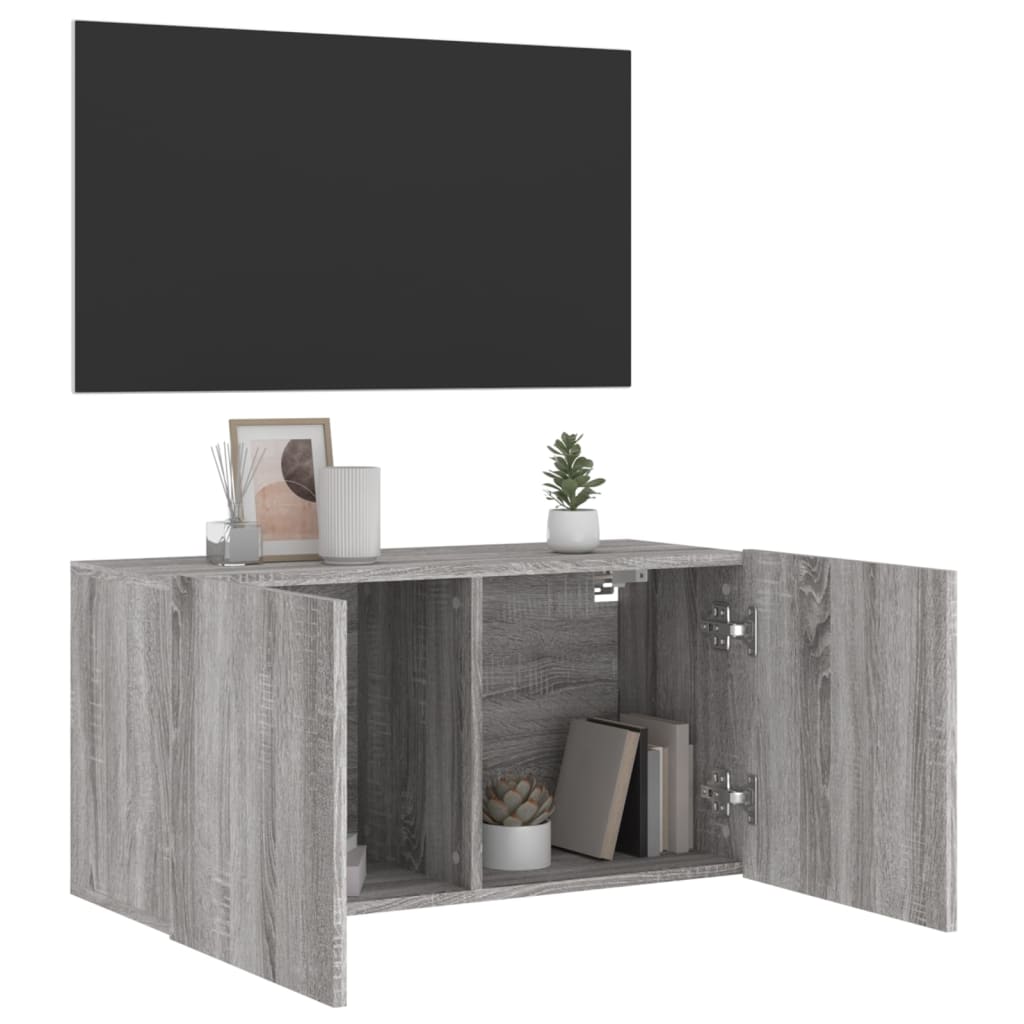 Zidni TV ormarić boja sivog hrasta sonome 80x30x41 cm