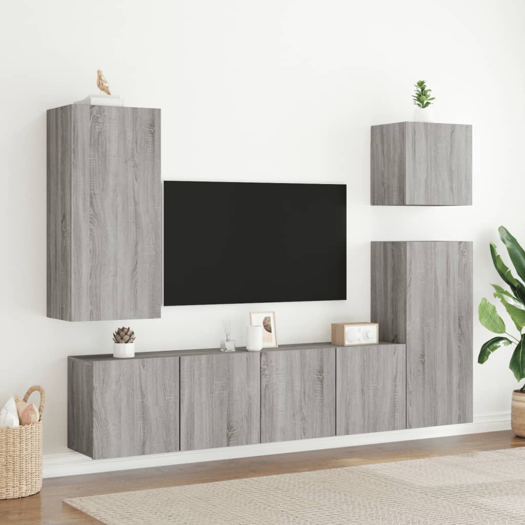 Zidni TV ormarići 2 kom boja sivog hrasta sonome 80x30x41 cm