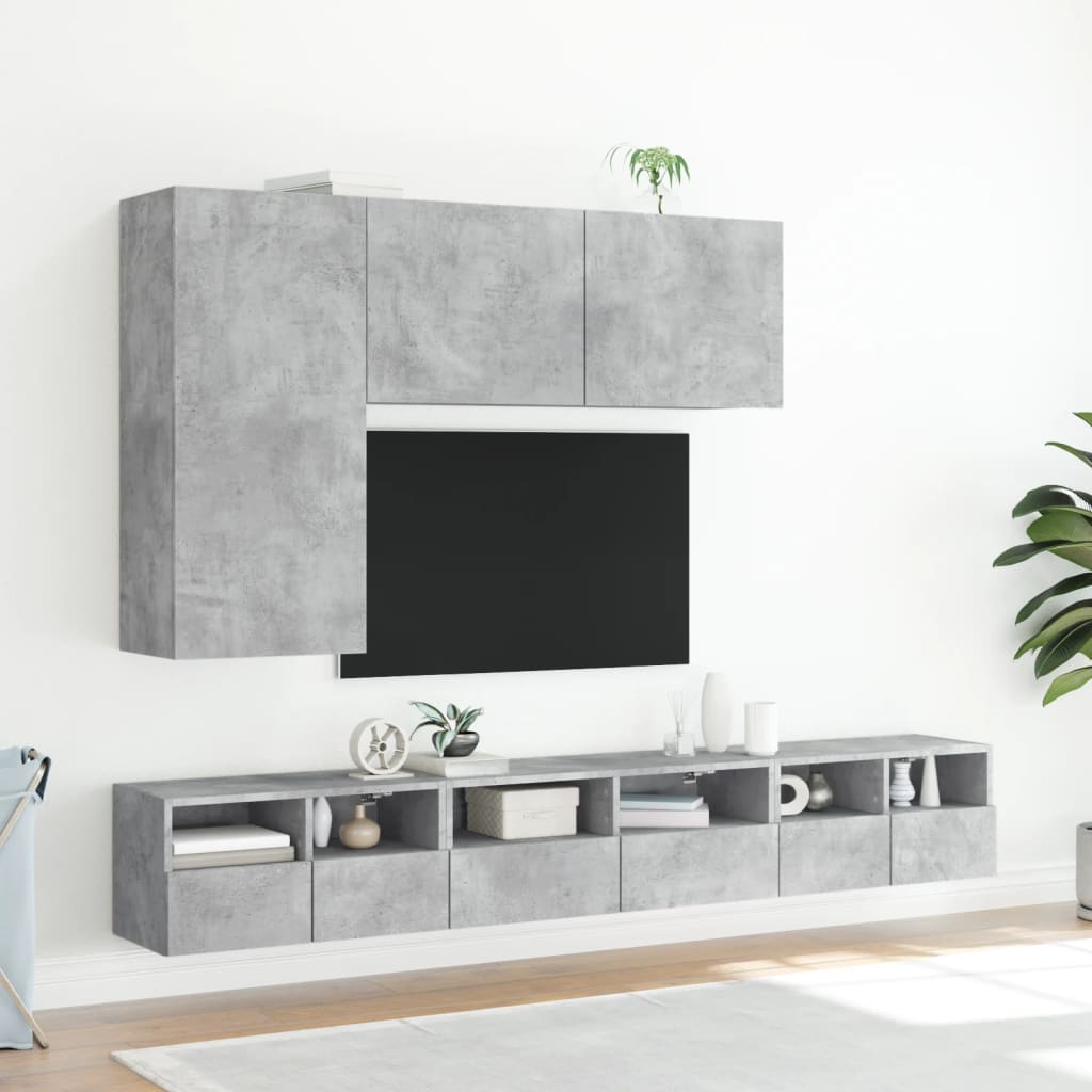 Zidni TV ormarić sivi boja betona 100x30x41 cm