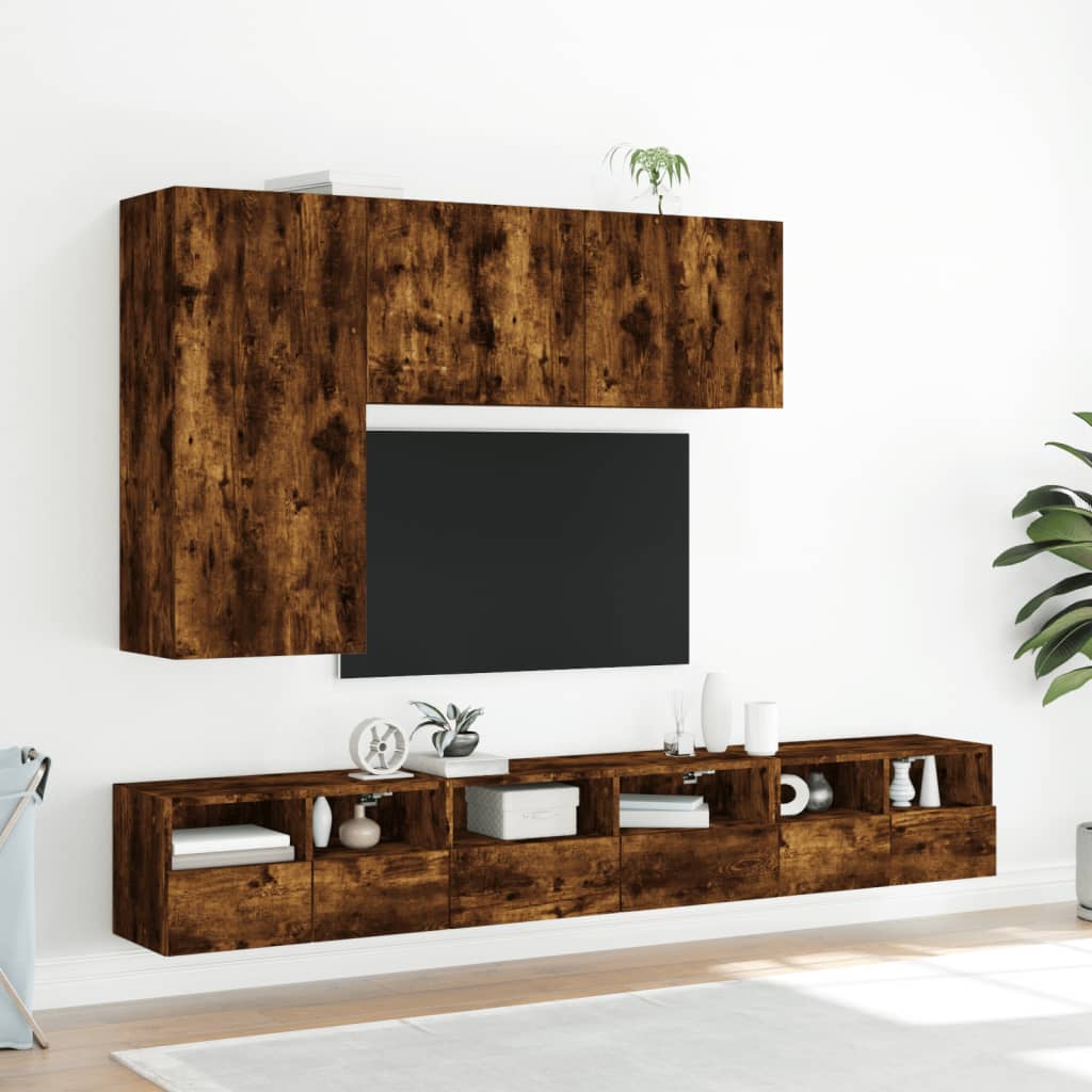 Zidni TV ormarić boja dimljenog hrasta 100x30x41 cm