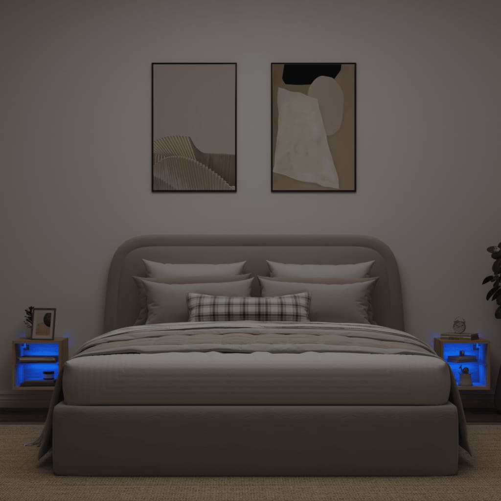 Zidni TV ormarići LED 2 kom boja hrasta sonome 30x28,5x30 cm
