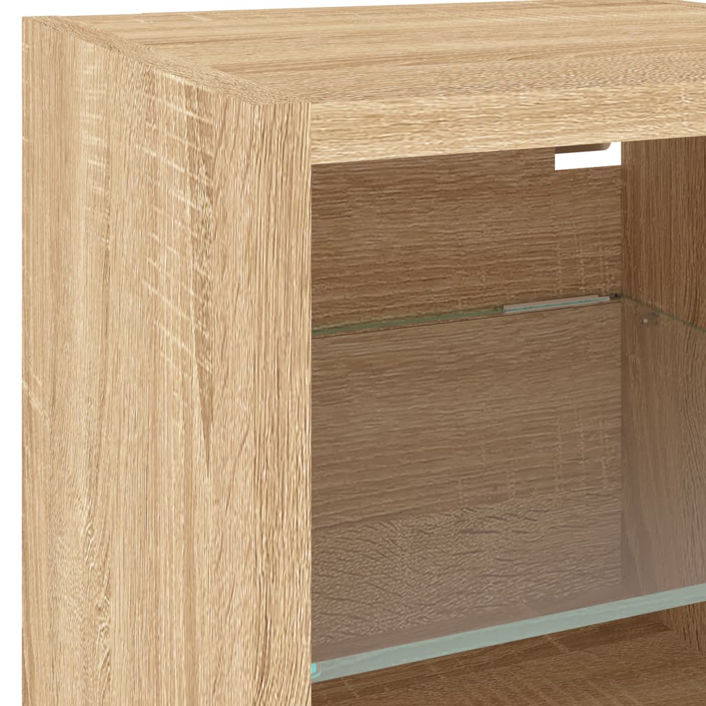 Zidni TV ormarići LED 2 kom boja hrasta sonome 30x28,5x30 cm