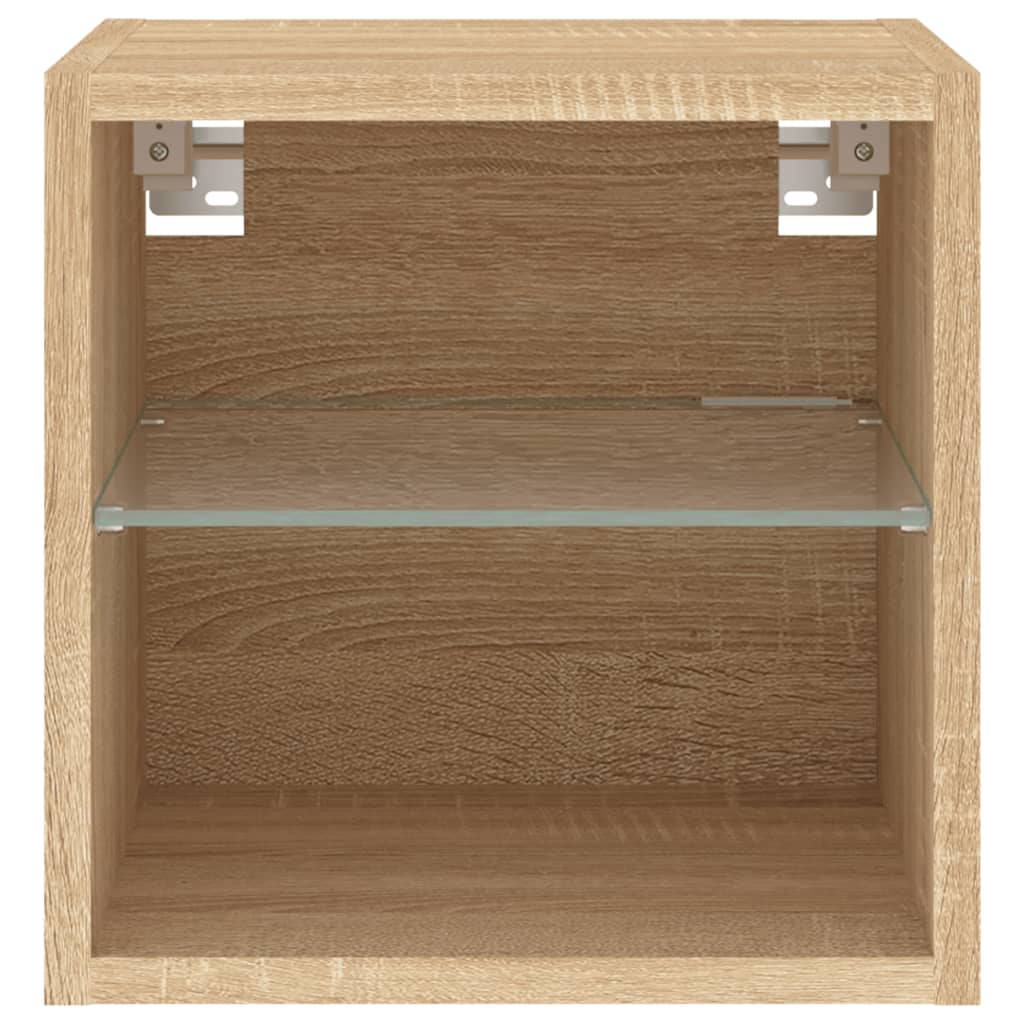 Zidni TV ormarići LED 2 kom boja hrasta sonome 30x28,5x30 cm