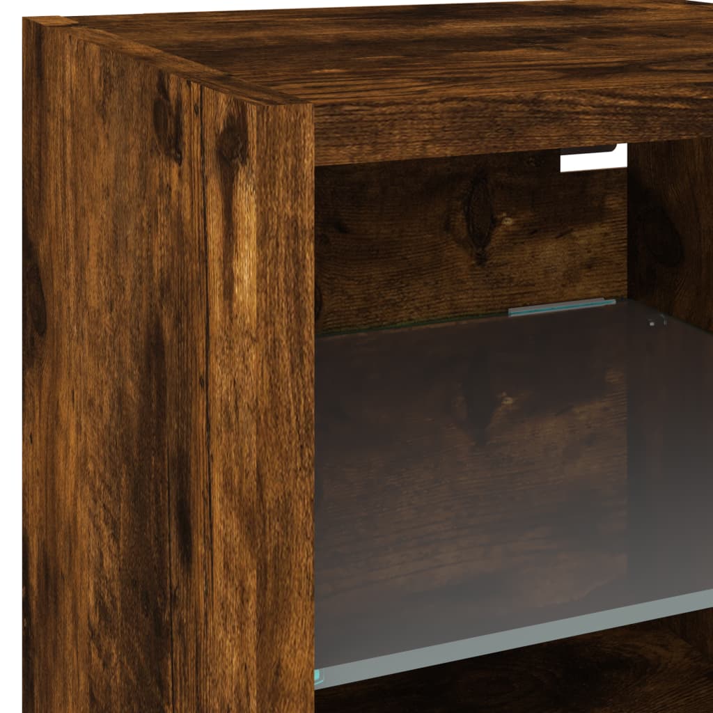 Zidni TV ormarići LED 2 kom boja hrasta 30 x 28,5 x 30 cm