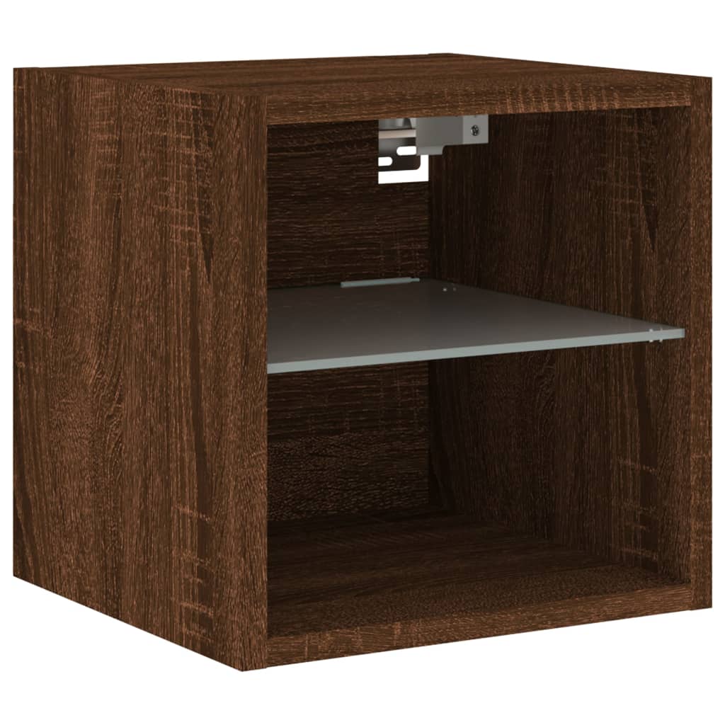 Zidni TV ormarići LED 2 kom smeđa boja hrasta 30 x 28,5 x 30 cm