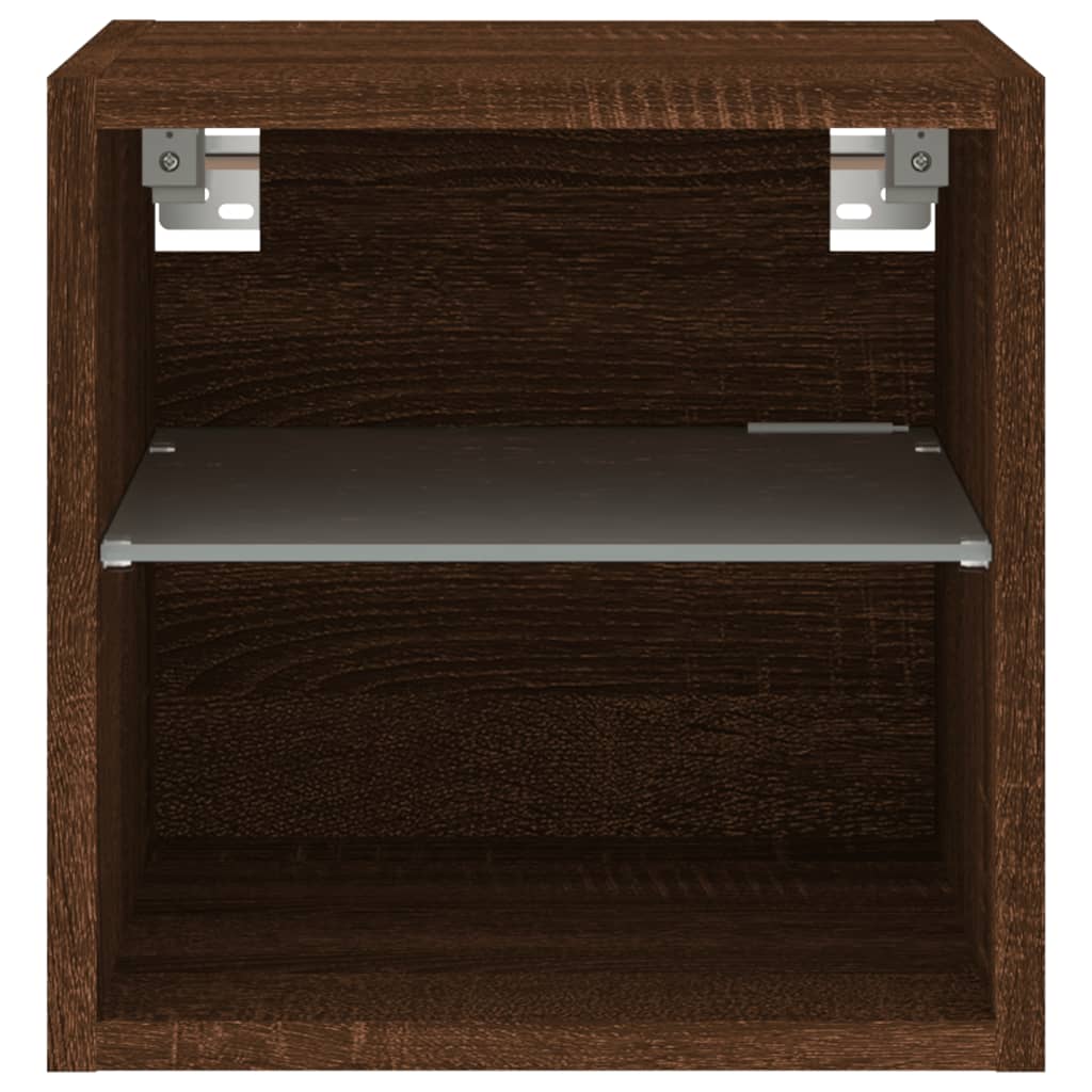 Zidni TV ormarići LED 2 kom smeđa boja hrasta 30 x 28,5 x 30 cm