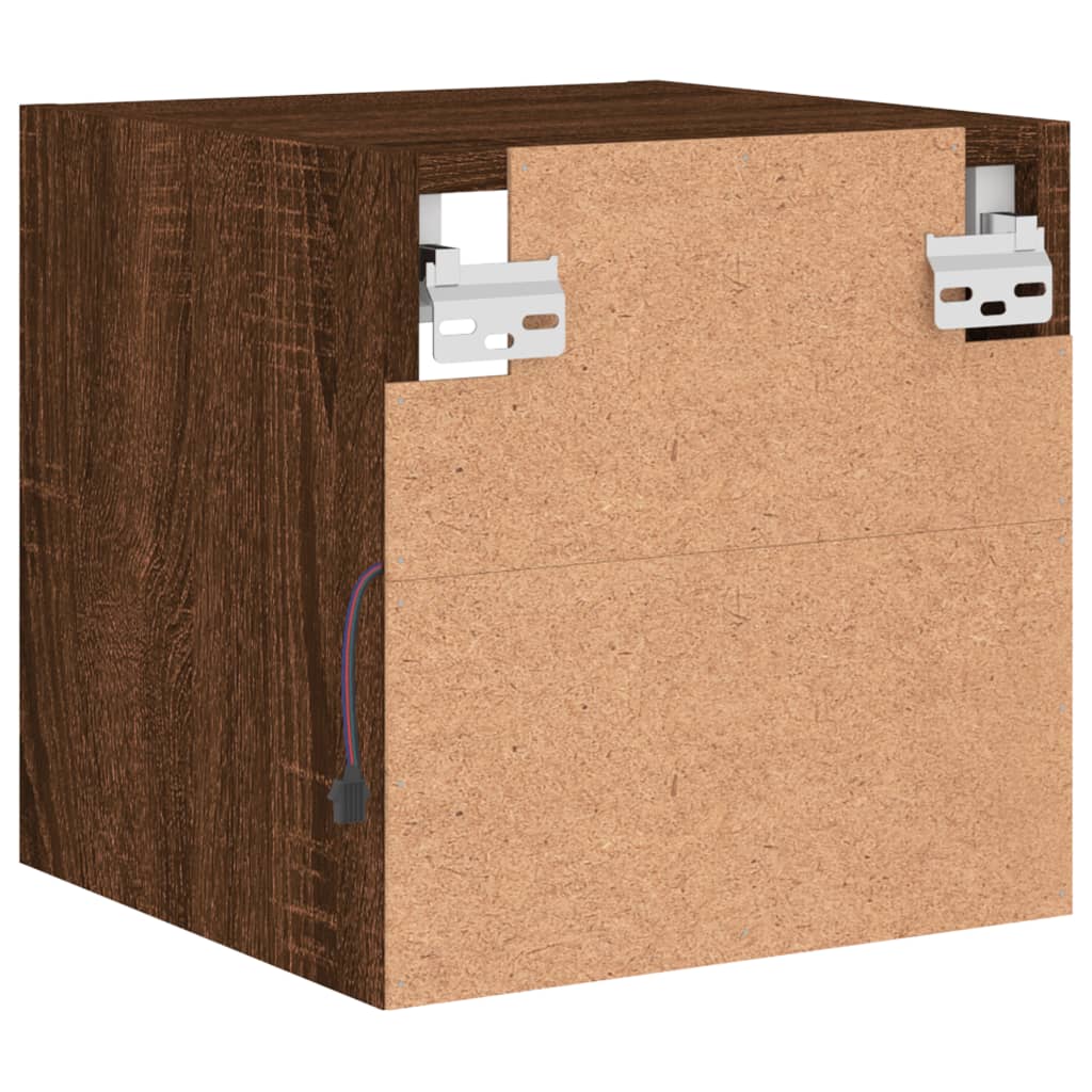 Zidni TV ormarići LED 2 kom smeđa boja hrasta 30 x 28,5 x 30 cm