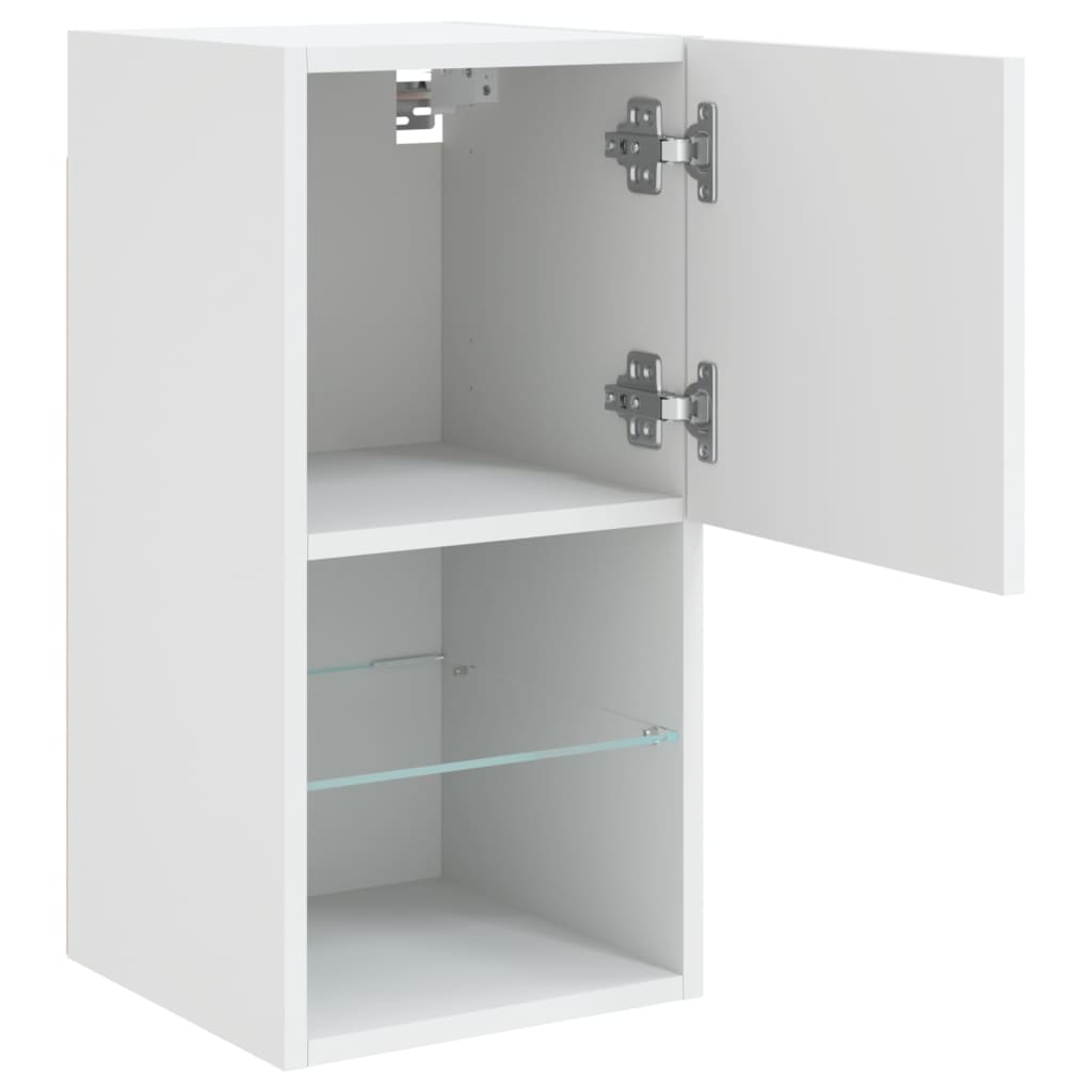 TV ormarići s LED svjetlima 2 kom bijeli 30,5x30x60 cm
