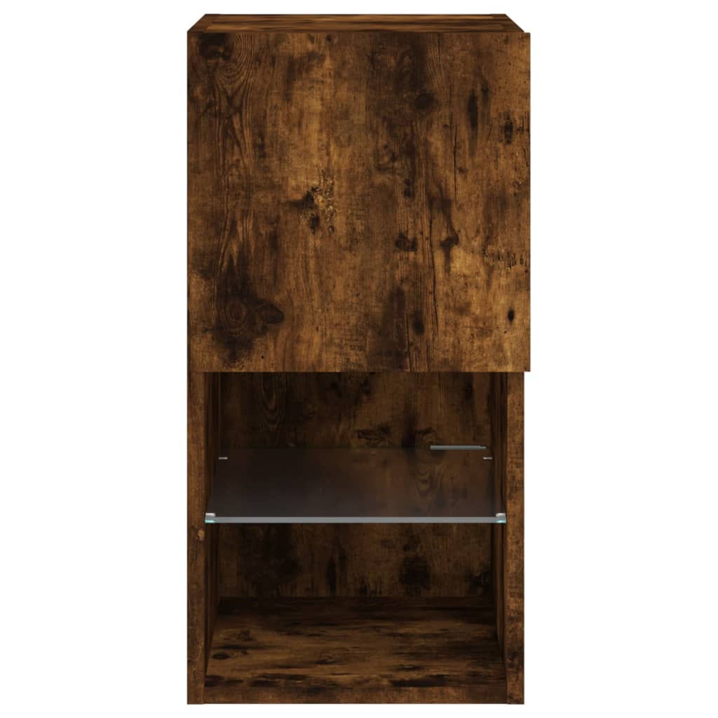 TV ormarići s LED svjetlima 2 kom boja hrasta 30,5x30x60 cm