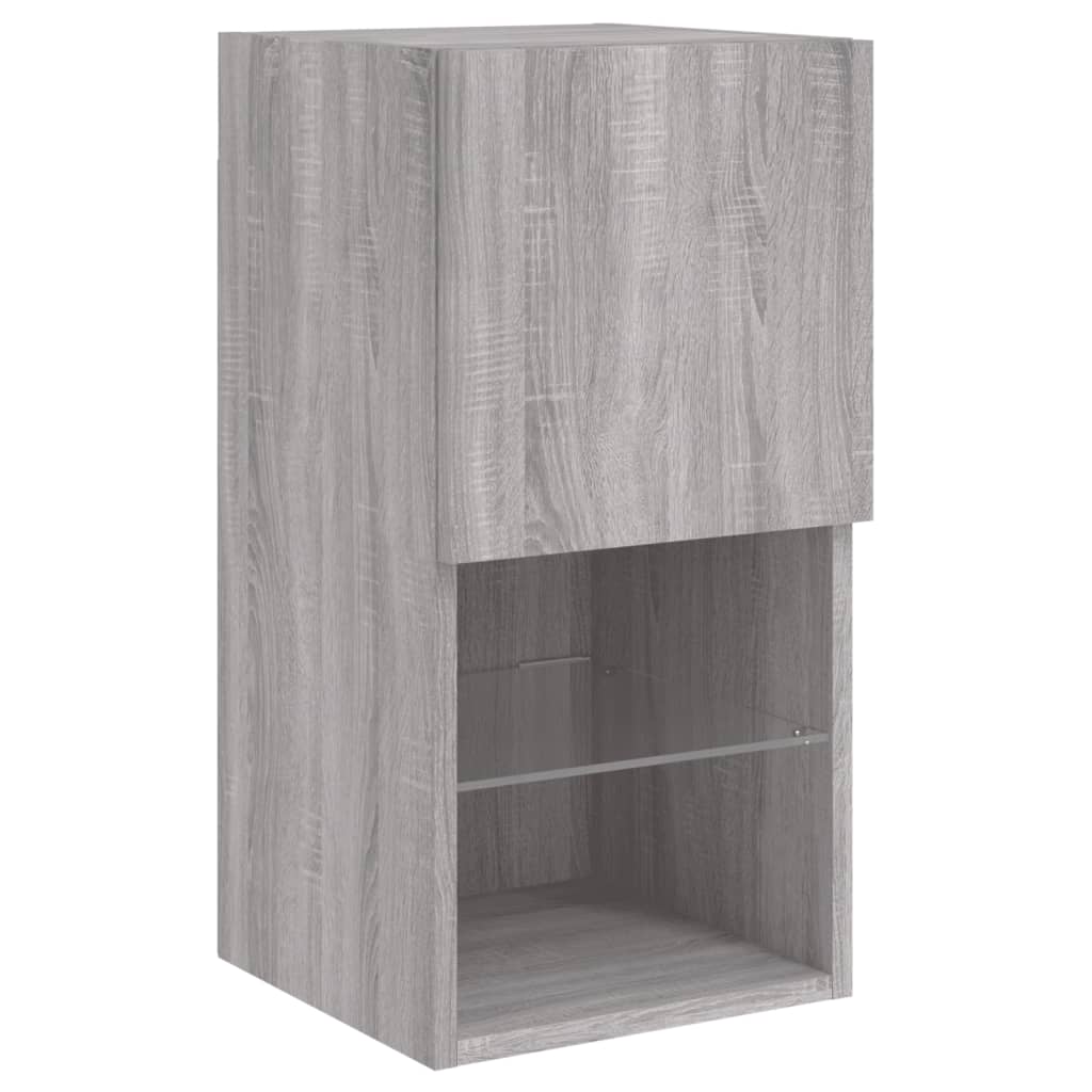 TV ormarić s LED svjetlima boja hrasta 30,5x30x60 cm