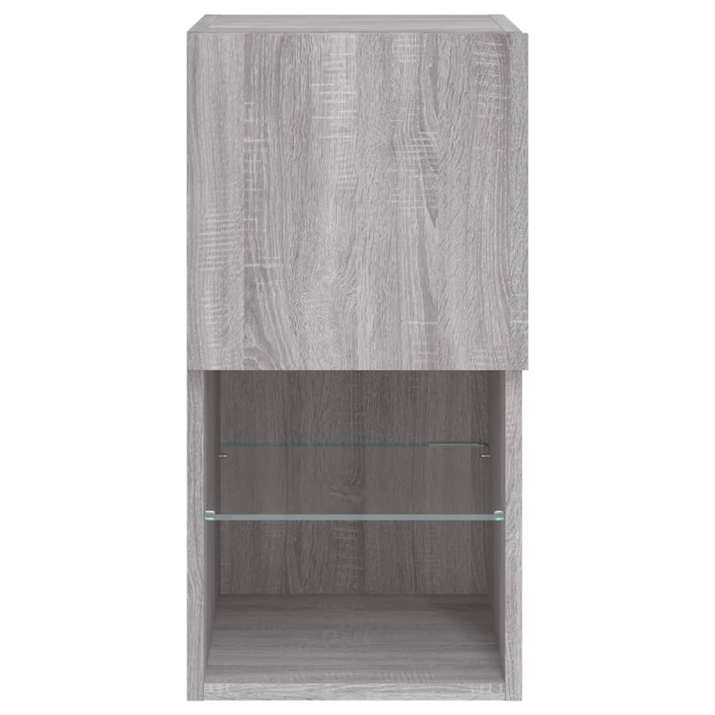 TV ormarić s LED svjetlima boja hrasta 30,5x30x60 cm