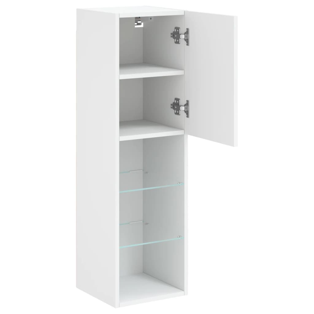 TV ormarići s LED svjetlima 2 kom bijeli 30,5x30x102 cm