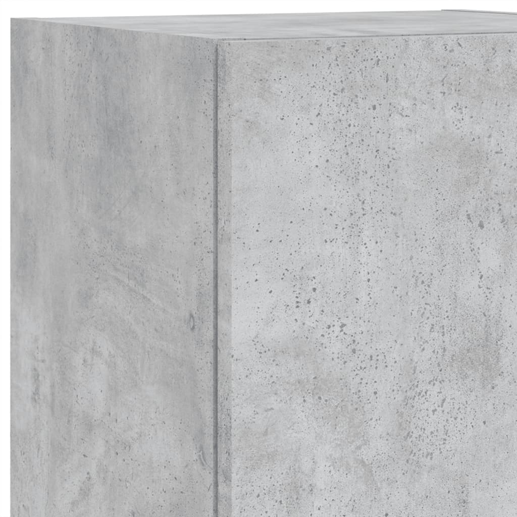 TV ormarić s LED svjetlima siva boja betona 30,5x30x102 cm