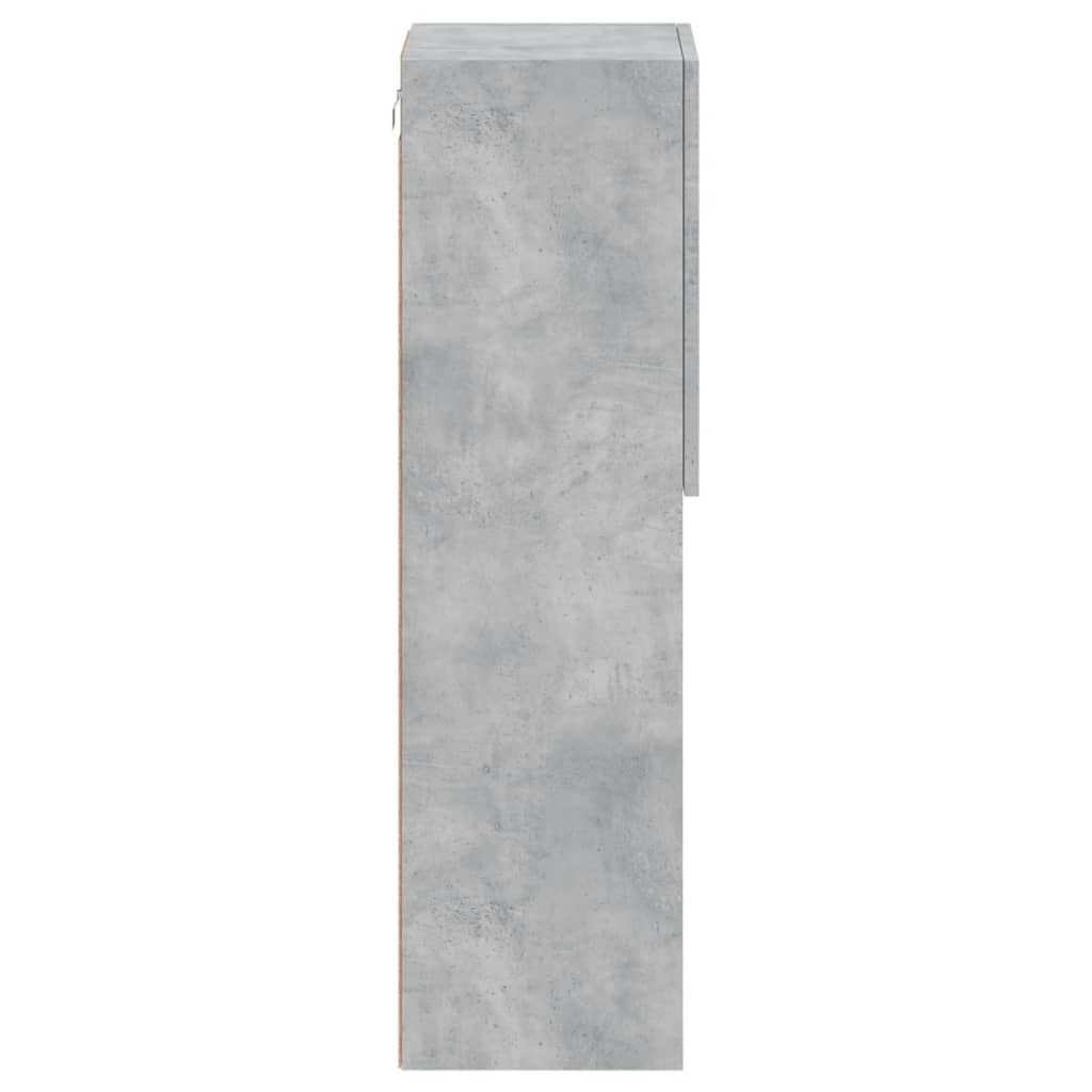 TV ormarić s LED svjetlima siva boja betona 30,5x30x102 cm