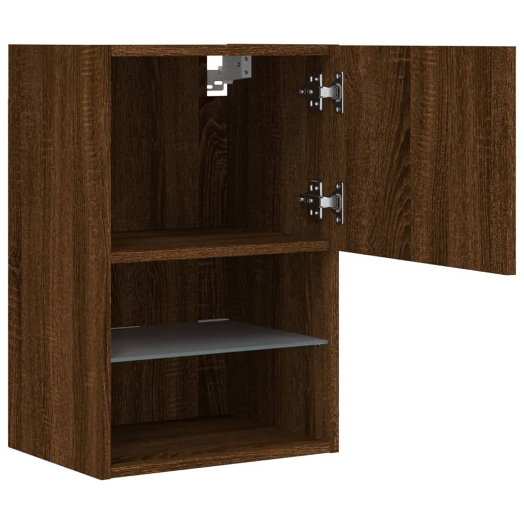 TV ormarić s LED svjetlima boja smeđeg hrasta 40,5x30x60 cm