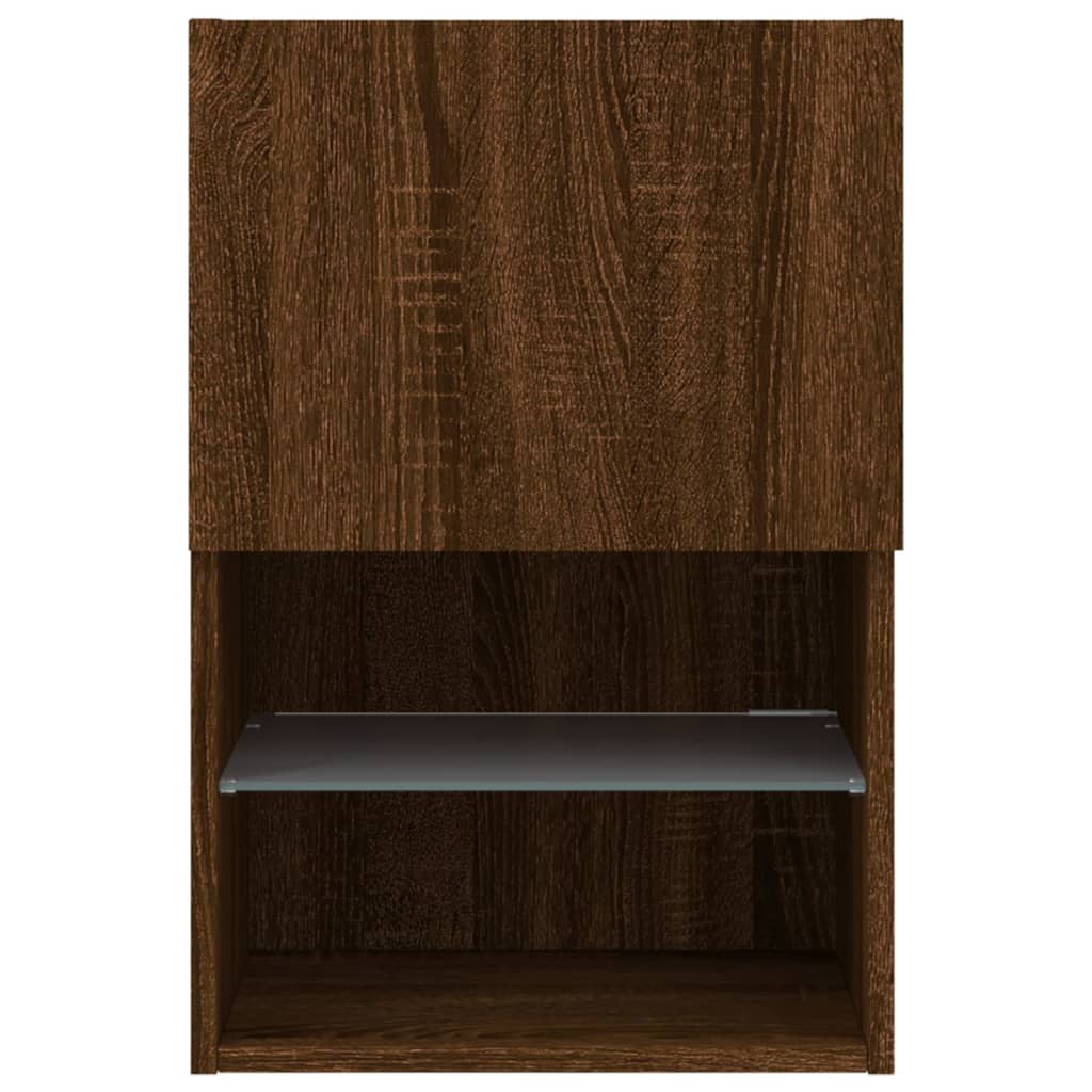TV ormarić s LED svjetlima boja smeđeg hrasta 40,5x30x60 cm