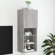 TV ormarić s LED svjetlima boja hrasta 40,5x30x102 cm