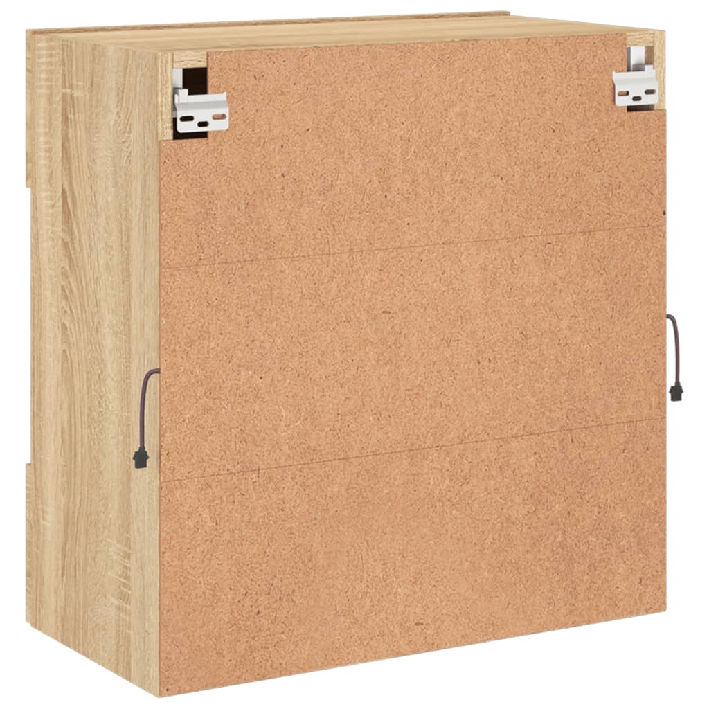 Zidni TV ormarić s LED svjetlima boja hrasta 58,5x30x60,5 cm Smeđa