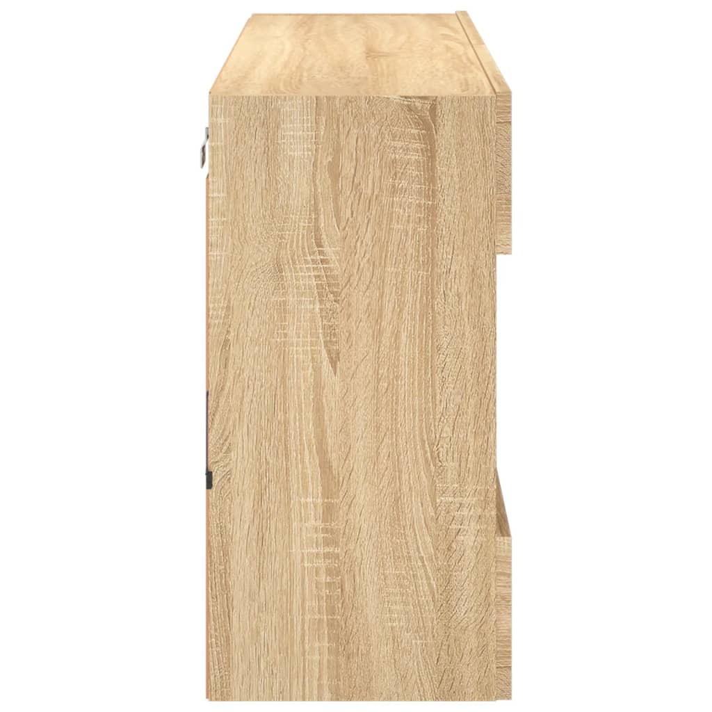 Zidni TV ormarić s LED svjetlima boja hrasta 98,5x30x60,5 cm
