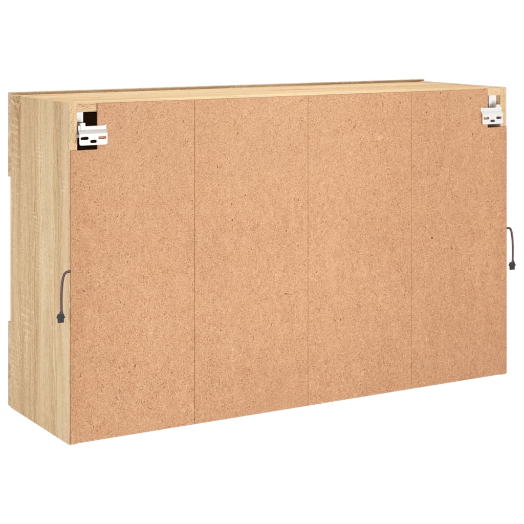 Zidni TV ormarić s LED svjetlima boja hrasta 98,5x30x60,5 cm
