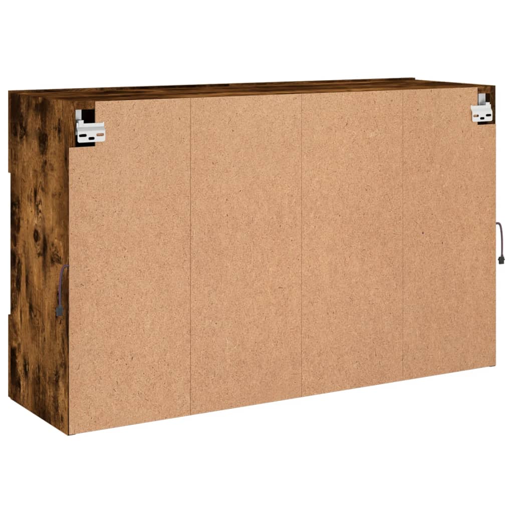 Zidni TV ormarić s LED svjetlima boja hrasta 98,5x30x60,5 cm