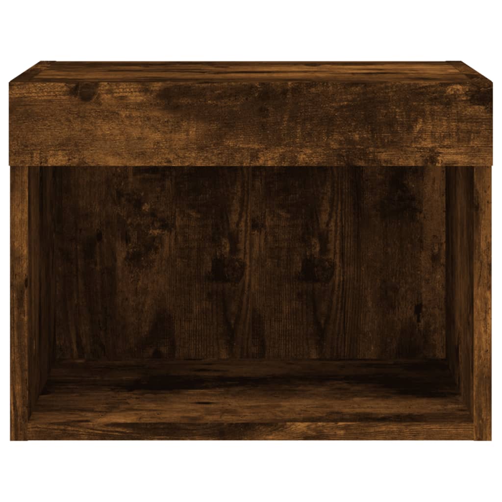 Noćni ormarići s LED svjetlima zidni 2 kom boja hrasta