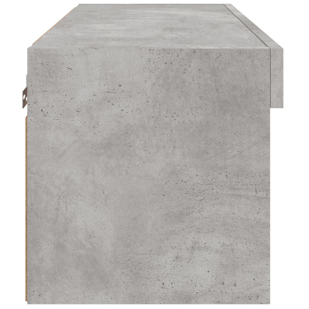 TV ormarić s LED svjetlima siva boja betona 60x30x30 cm