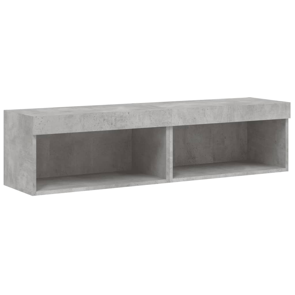 TV ormarići s LED svjetlima 2 kom boja betona 60x30x30 cm