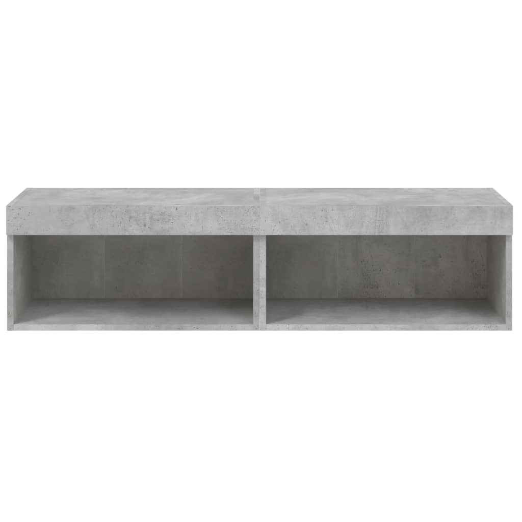 TV ormarići s LED svjetlima 2 kom boja betona 60x30x30 cm