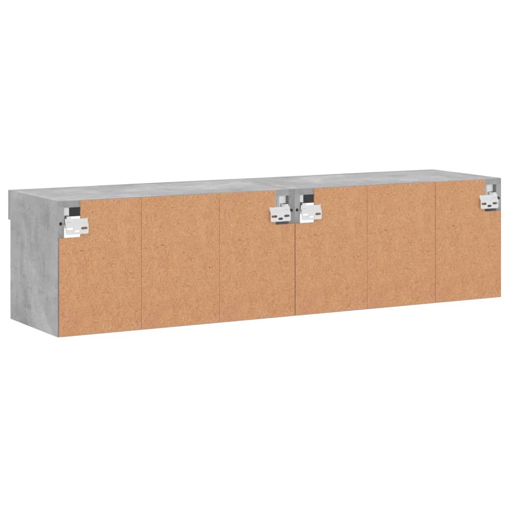 TV ormarići s LED svjetlima 2 kom boja betona 60x30x30 cm