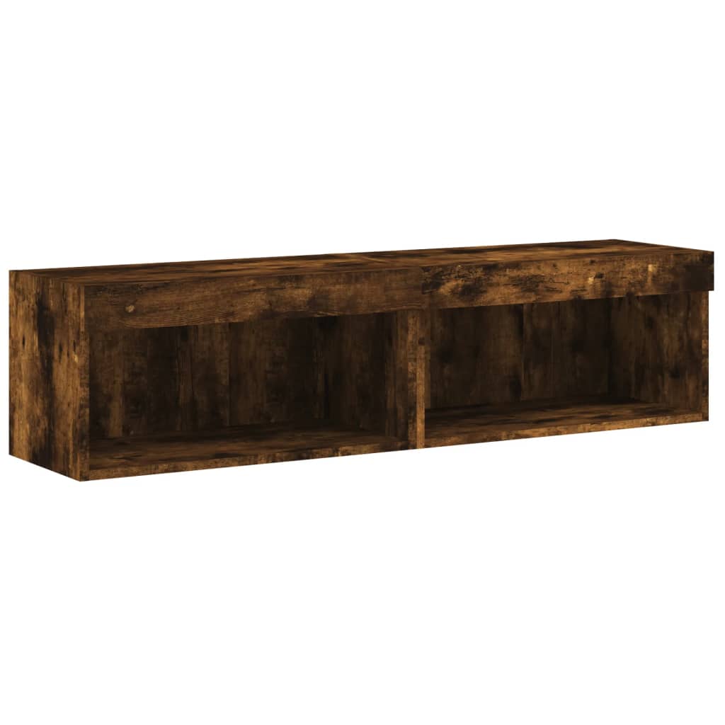 TV ormarići s LED svjetlima 2 kom boja hrasta 60x30x30 cm