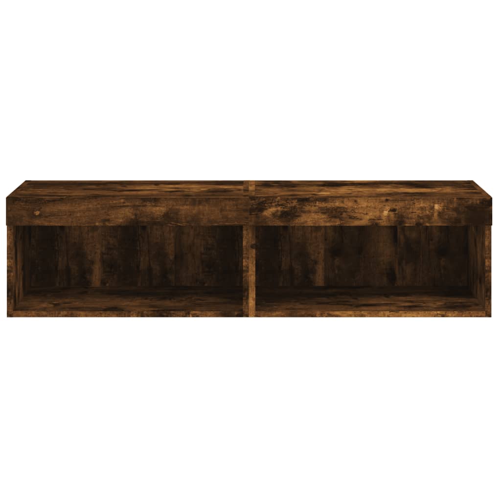 TV ormarići s LED svjetlima 2 kom boja hrasta 60x30x30 cm