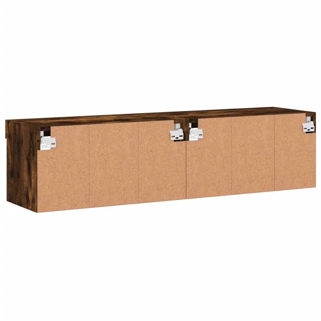 TV ormarići s LED svjetlima 2 kom boja hrasta 60x30x30 cm