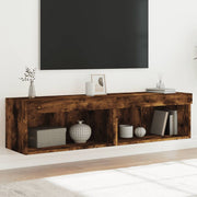 TV ormarići s LED svjetlima 2 kom boja hrasta 60x30x30 cm